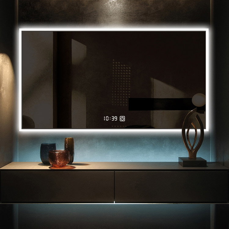 Customized Wall Mounted LED Lighted Bathroom Mirror